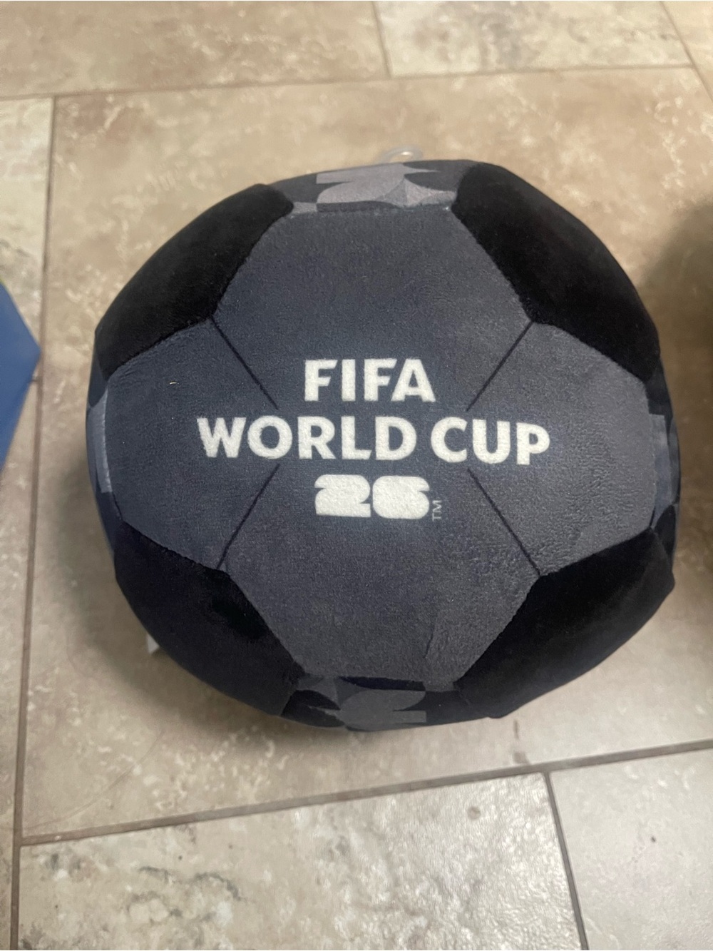 FIFA World Cup Plush Soccer Ball - Black and Gray